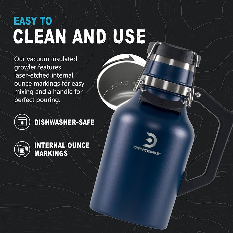 DRINKTANKS 32oz グラウラー/ステンレススチール DrinkTanks® 32 oz Insulated Craft Growler